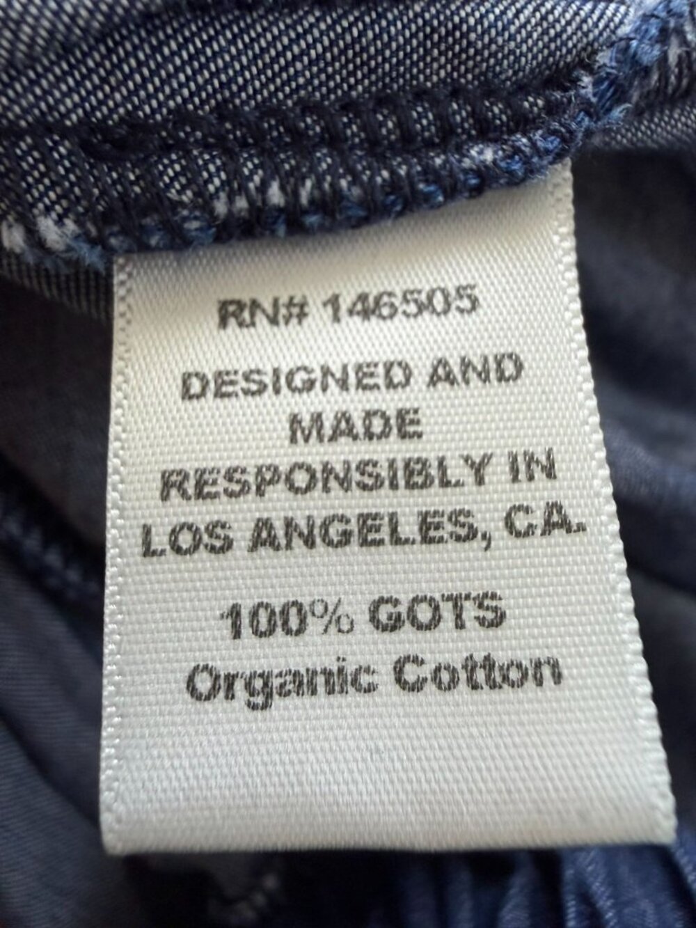 LA Relaxed Pants Women’s M Organic Cotton Pull On Blue - Picture 3 of 11
